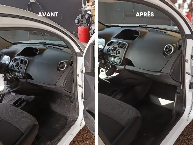 Avant et après rénovation optique de phares
