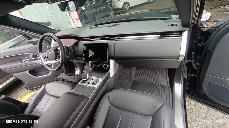 Siège passager Range Rover après nettoyage